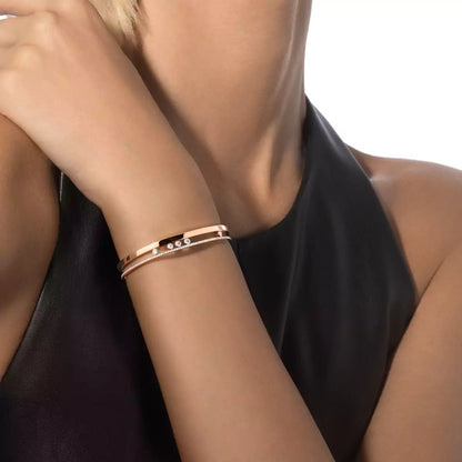 [Blue Tears Jewelry]Move Romane Diamond Bangle Bracelet