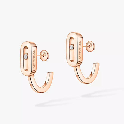 [Blue Tears Jewelry]Diamond Mini Hoop Earrings Move Classique