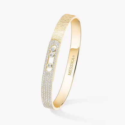 [Blue Tears Jewelry]Move Noa Ciselé half pavé bangle