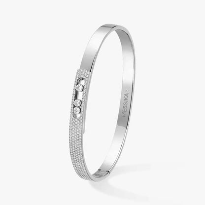 [Blue Tears Jewelry]Move Noa Rose Gold Pavé Diamond Bangle Bracelet