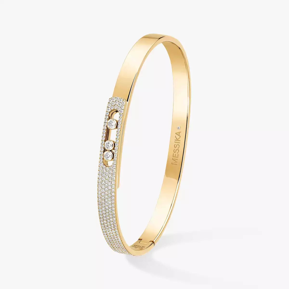 [Blue Tears Jewelry]Move Noa Rose Gold Pavé Diamond Bangle Bracelet