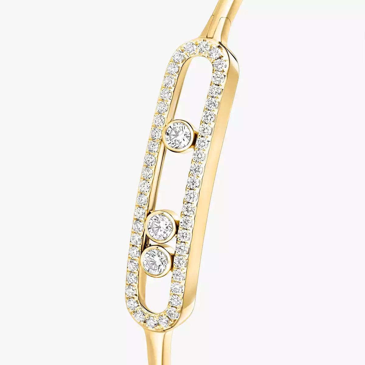 [Blue Tears Jewelry]Move Pavé Diamond Bangle Bracelet M