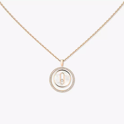 [Blue Tears Jewelry]Lucky Move Diamond Necklace in Rose Gold and White Mother-of-Pearl