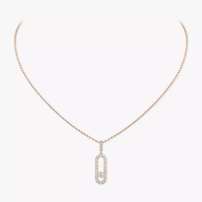 [Blue Tears Jewelry]Move Uno Diamond Necklace in Rose Gold