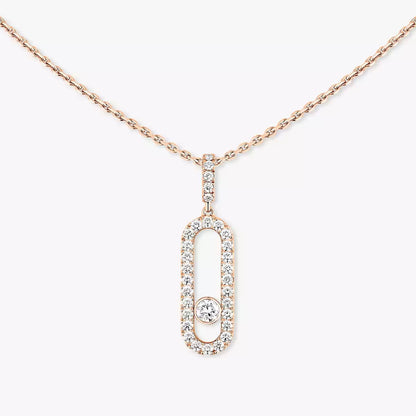 [Blue Tears Jewelry]Move Uno Diamond Necklace in Rose Gold
