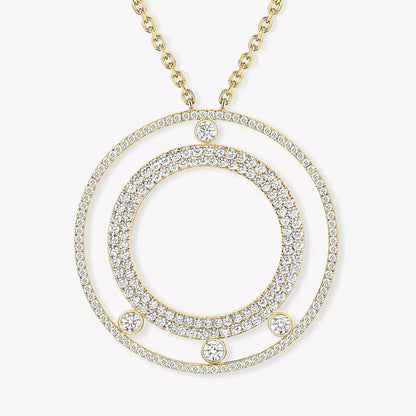 [Blue Tears Jewelry]Move Romane Long Pave_-Set Diamond Necklace