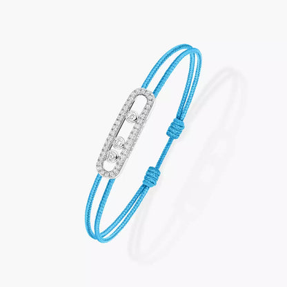 [Blue Tears Jewelry]Messika Care(s) pink cord pavé bracelet