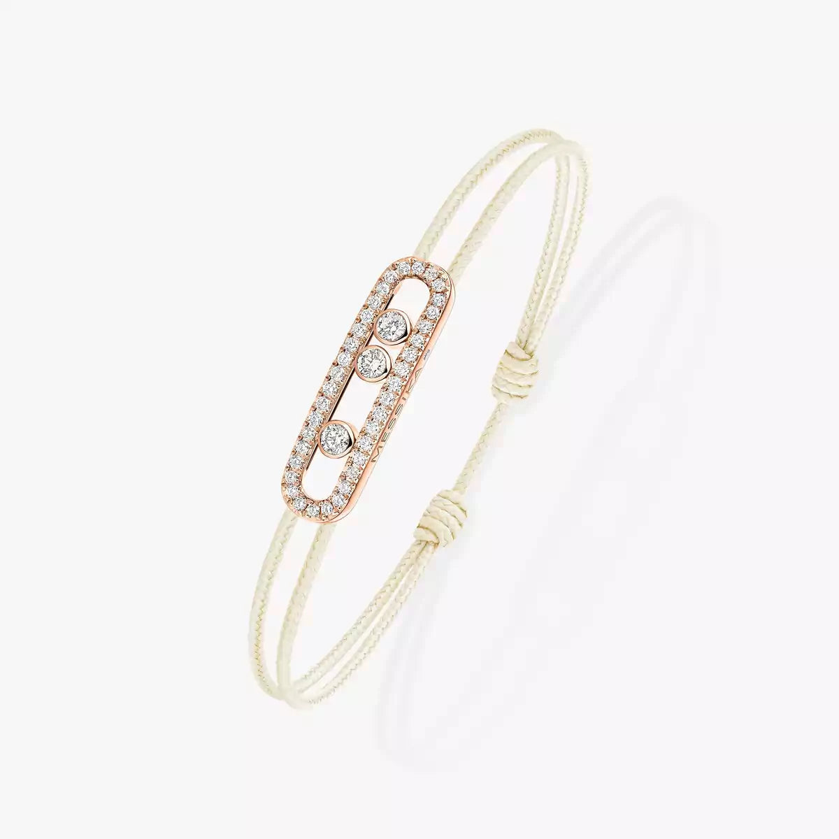 [Blue Tears Jewelry]Messika Care(s) pink cord pavé bracelet