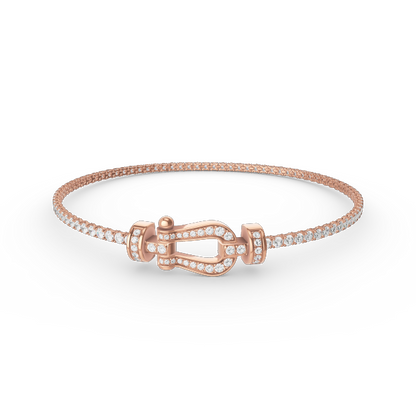 [BLUE TEARS]FORCE  HORSESHOE  DIAMOND TENNIS BRACELET