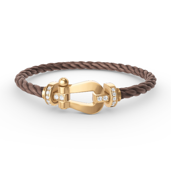 [BLUE TEARS]FORCE LARGE HORSESHOE HALF DIAMOND BRACELET GOLD