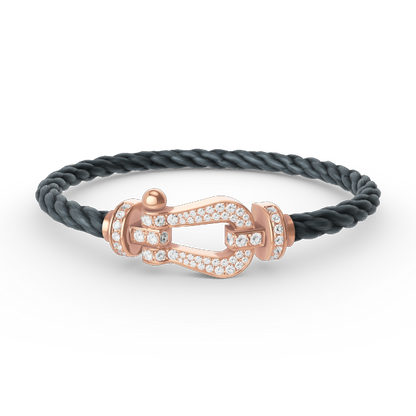 [BLUE TEARS]FORCE LARGE HORSESHOE FULL DIAMOND BRACELET ROSE GOLD