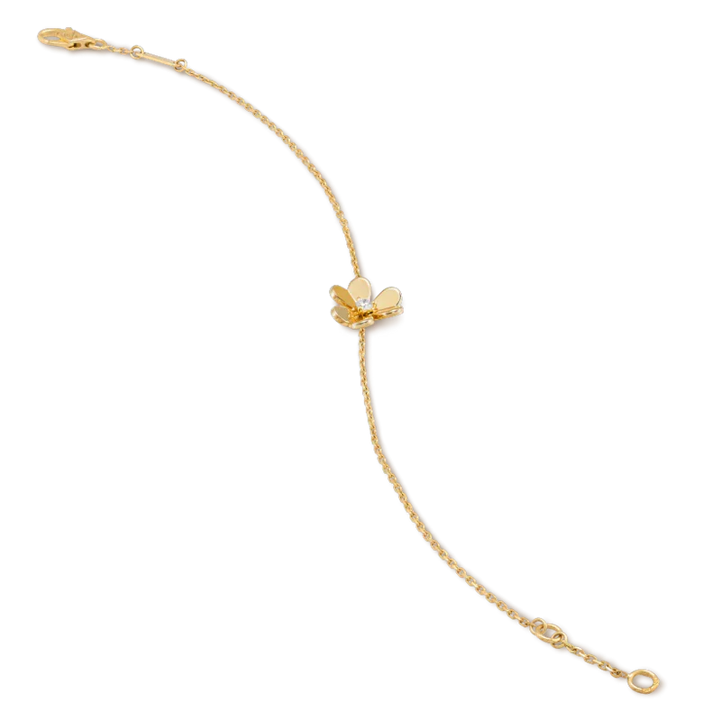[BLUE TEARS]FRIVOLE GOLD FLOWER PINK MALACHITE BRACELET