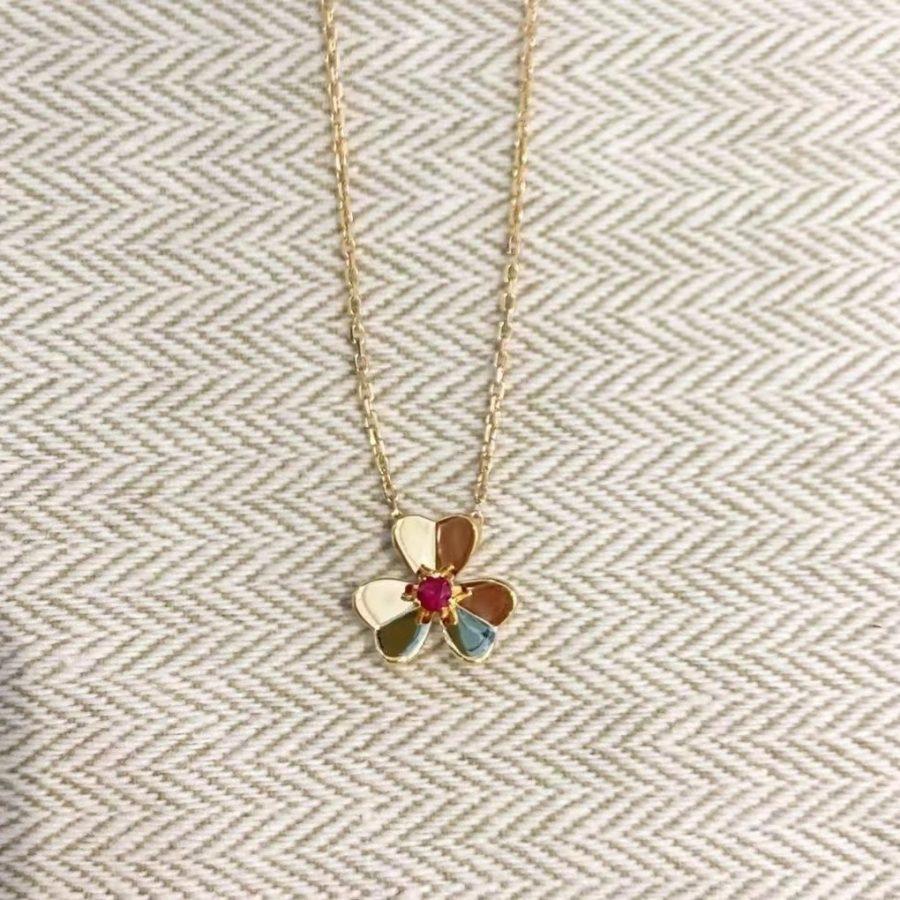 [BLUE TEARS]FRIVOLE GOLD FLOWER NECKLACE