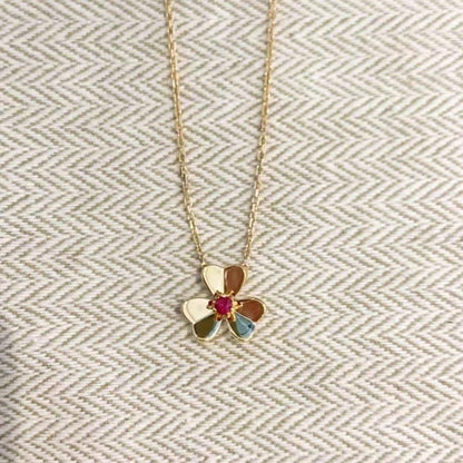 [BLUE TEARS]FRIVOLE GOLD FLOWER NECKLACE