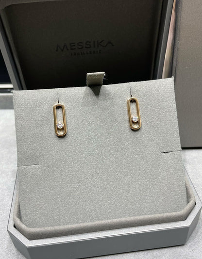 [Blue Tears Jewelry]MOVE UNO SMALL 1 DIAMOND EARRINGS