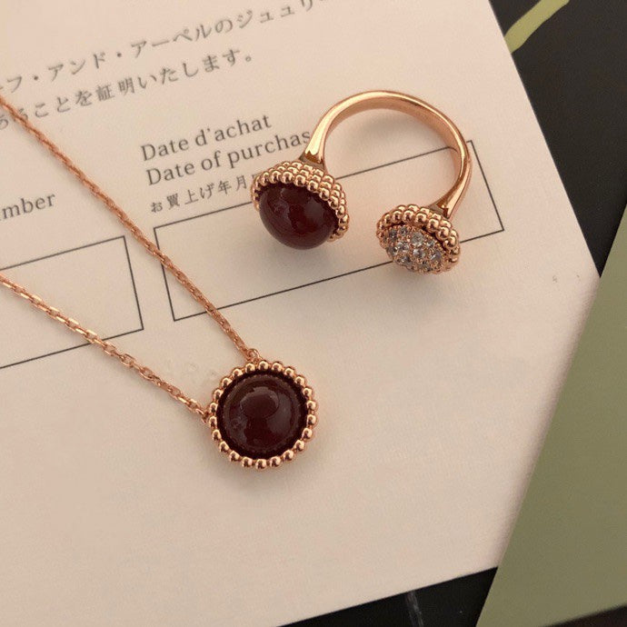 [BLUE TEARS]PERLEE COULEURS DIAMOND ROSE GOLD BETWEEN THE FINGER RING