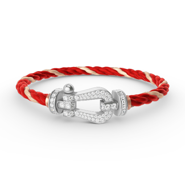 [BLUE TEARS]FORCE LARGE HORSESHOE FULL DIAMOND BRACELET SILVER